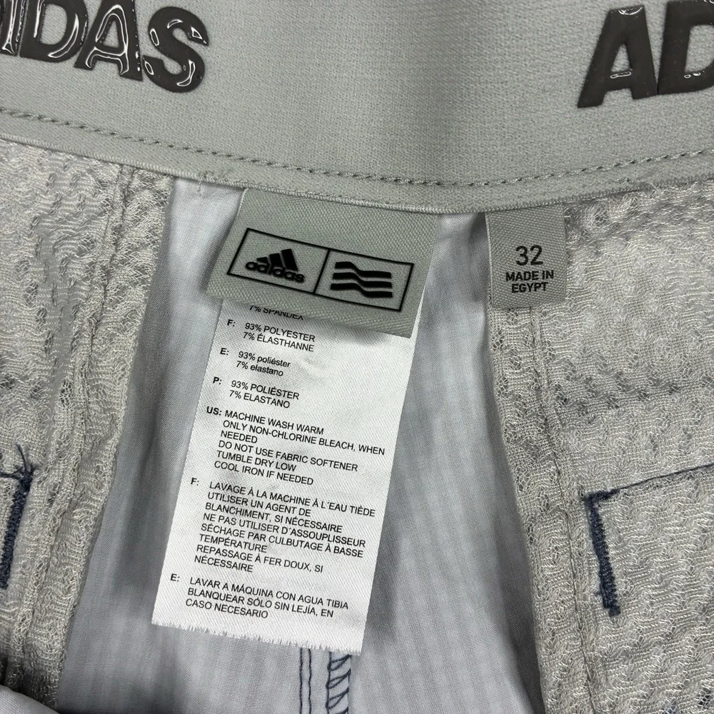 Adidas Ultimate365 Golf Shorts Men's 32 Blue Gray Gingham Woven Tech NEW